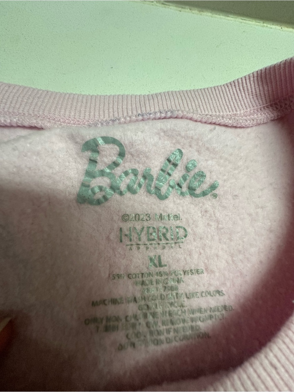 Barbie Light Pink Sweatshirt with Purple & Pink Logo Print - Picture 5 of 5